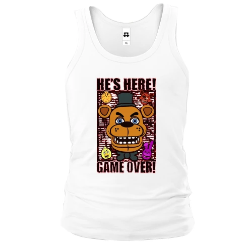 Чоловіча майка FNAF He`s Here - Game over