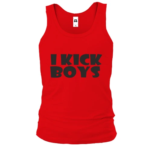 Мужская майка, красный, I KICK BOYS