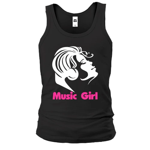 Мужская майка, черный, Music Girl