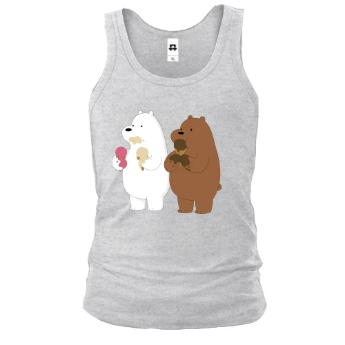 Мужская майка bears love ice cream