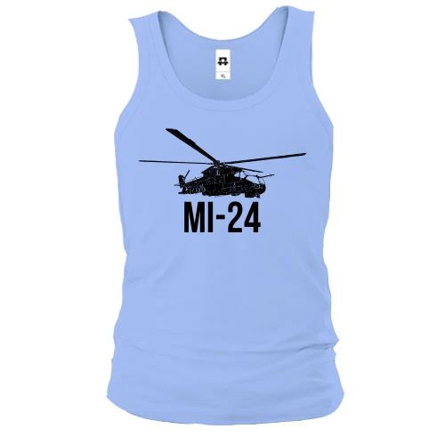 Чоловіча майка із силуетом гелікоптера та написом «MI-24»