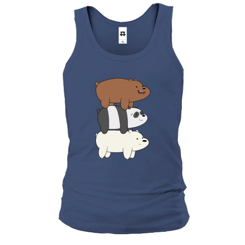 Мужская майка We bare bears (3 медведя)