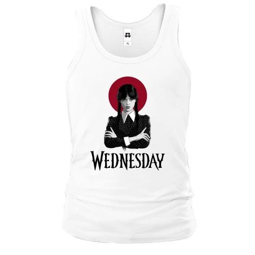 Мужская майка Wednesday (черно-красный)