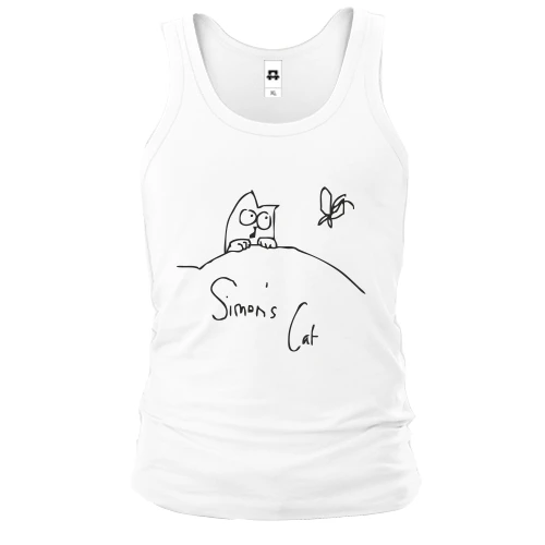 Мужская майка Simon's Cat с бабочкой
