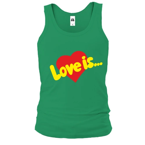 Мужская майка, Синий, Love is ... (2)