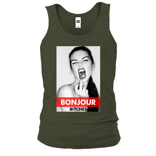 Чоловіча майка, чорний, Bonjour