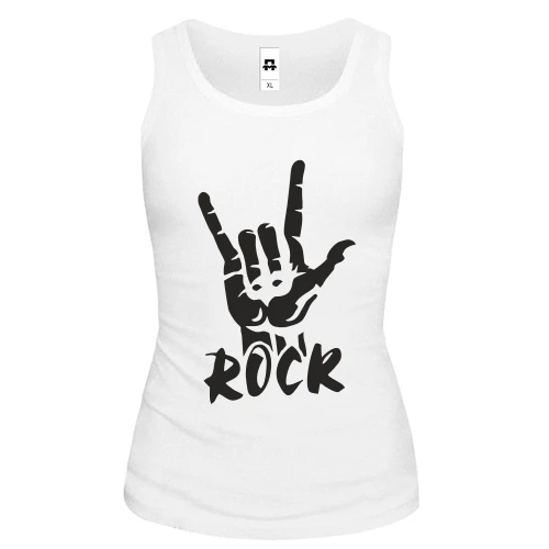 Женская майка, Белый, Рок (Rock)