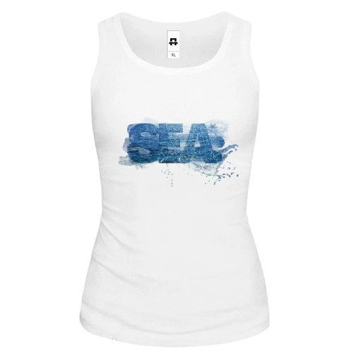 Женская майка с надписью "SEA"