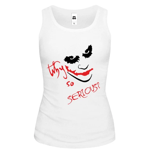 Жіноча майка з обличчям Джокера «Why so serious?»