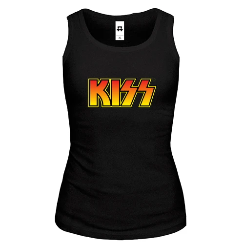 Женская майка, черный, KISS logo