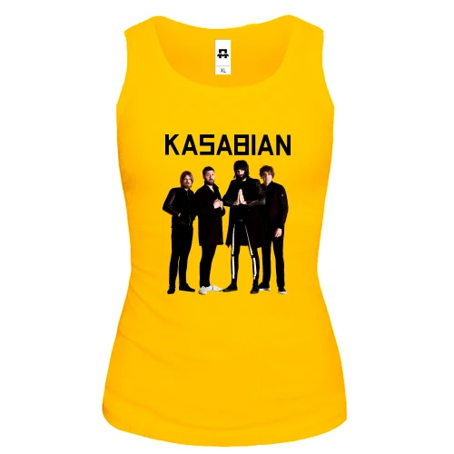 Женская майка, желтый, Kasabian Band