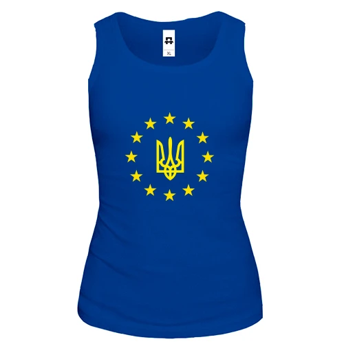 Жіноча майка з гербом України - ЄС