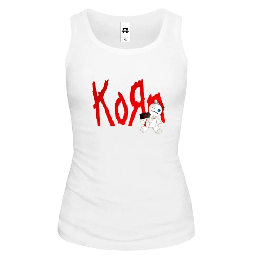 Женская майка, белый, Korn Doll