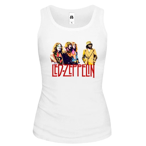 Женская майка, белый, Led Zeppelin Band