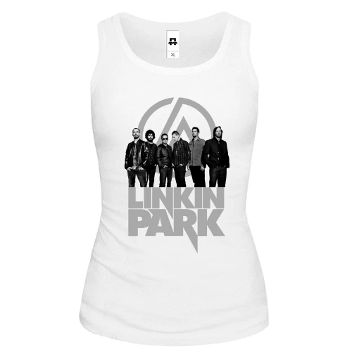 Женская майка, белый, Linkin Park Band
