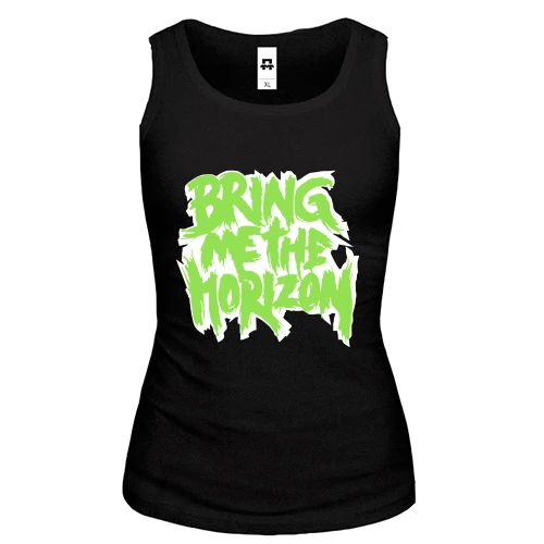 Женская майка Bring me the horizon logo green