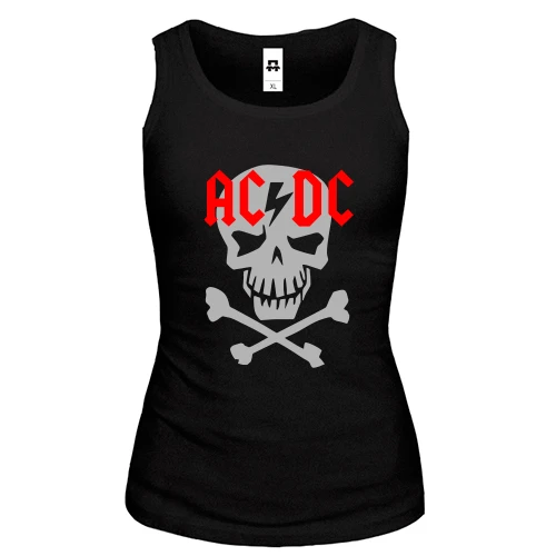 Женская майка ACDC skull