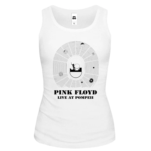 Жіноча майка, білий, Pink Floyd - LIVE AT POMPEII