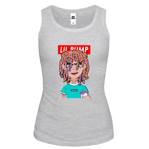 Жіноча майка, сірий меланж, з Lil Pump (ілюстрація)