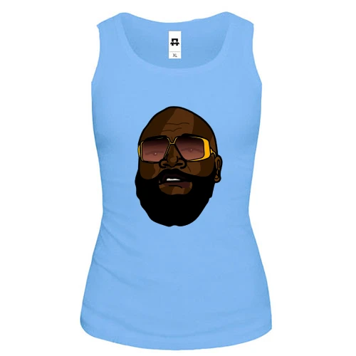 Жіноча майка, білий, з усміхненим Rick Ross