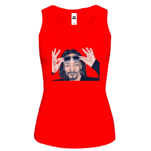 Жіноча майка зі Snoop Dogg з окулярами