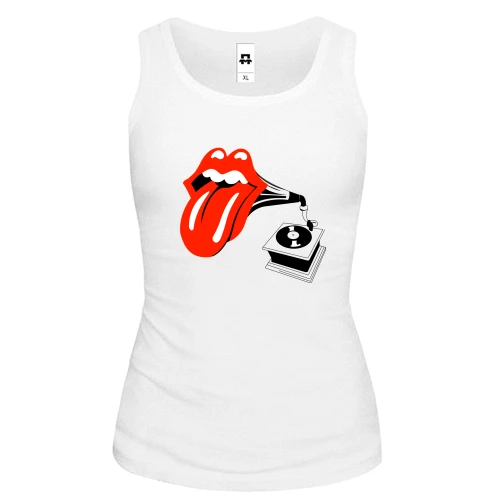 Женская майка Rolling Stones (граммофон)