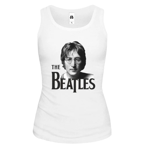 Женская майка, Белый, Джон Леннон (The Beatles)