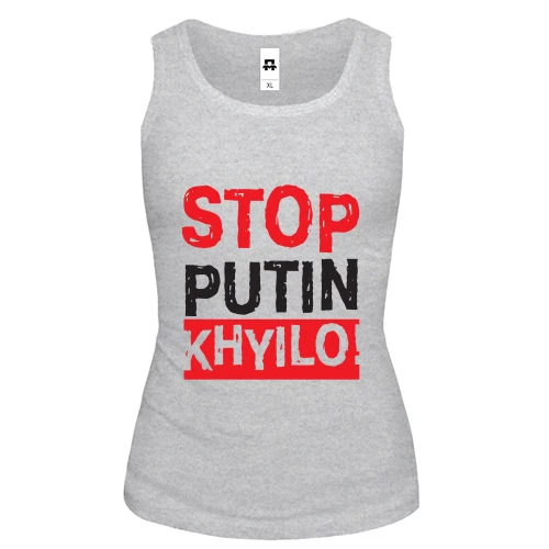 Женская майка Stop Putin - kh*lo
