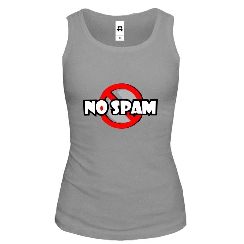 Женская майка No spam