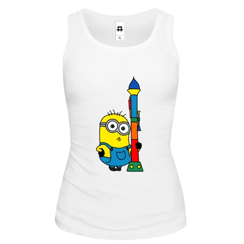 Женская майка Миньен с ракетой