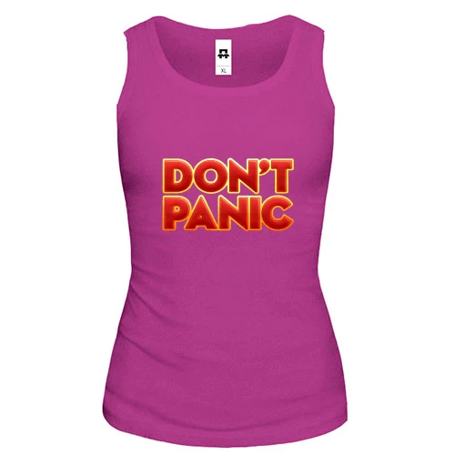 Женская майка don't panic