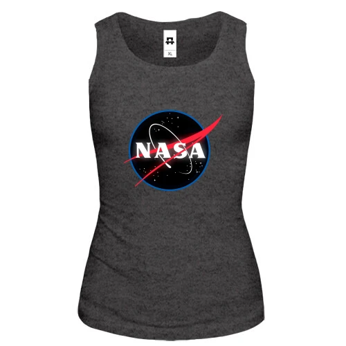 Жіноча майка з логотипом Nasa (чорний)