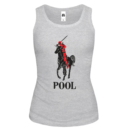Жіноча майка з написом "Pool" Дедпул
