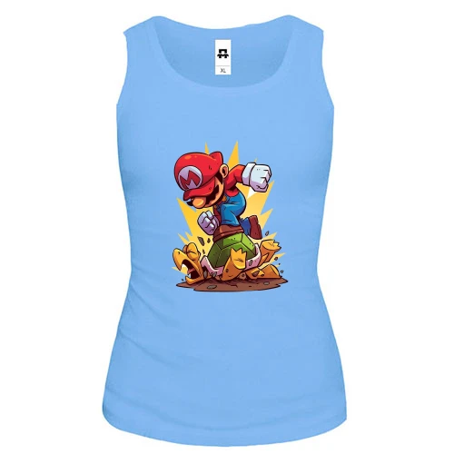 Женская майка с Марио и черепахой