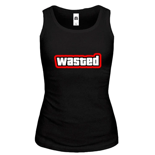 Жіноча майка з написом "wasted"