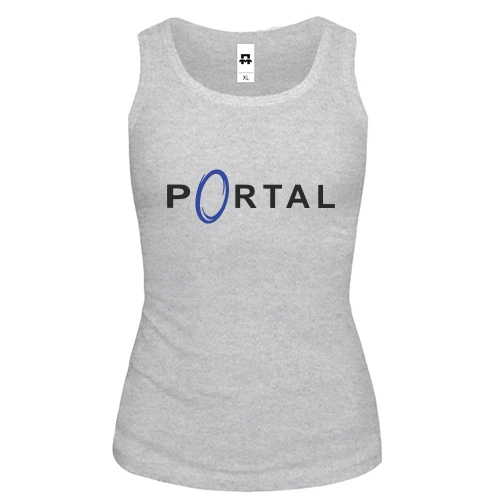 Женская майка с логотипом игры Portal