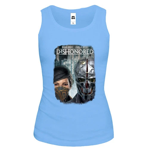 Женская майка с постером игры Dishonored