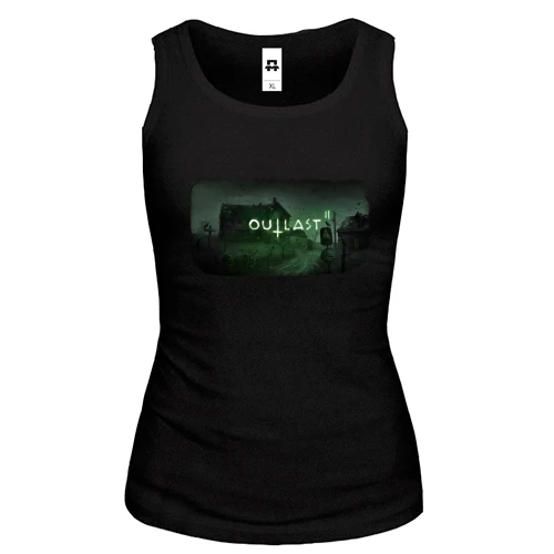 Женская майка с обложкой игры Outlast 2
