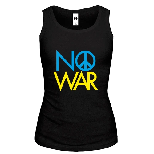 Женская майка с принтом «No War»