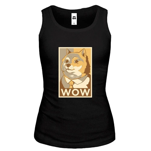 Женская майка wow doge