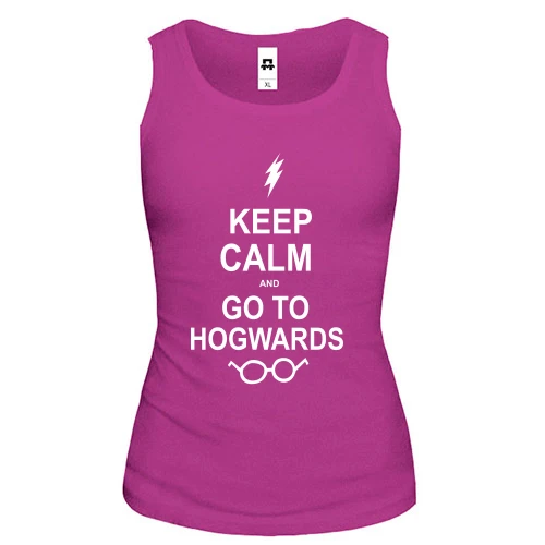 Женская майка Keep calm and go Hogwards