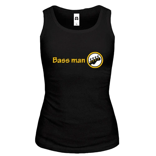 Жіноча майка з написом "Bass man" басист