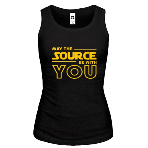 Женская майка May the source be with you