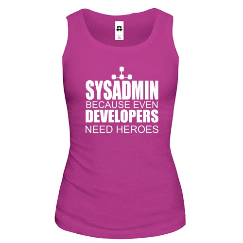Женская майка Sysadmin