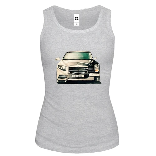 Женская майка, серый меланж, Mercedes S Klasse