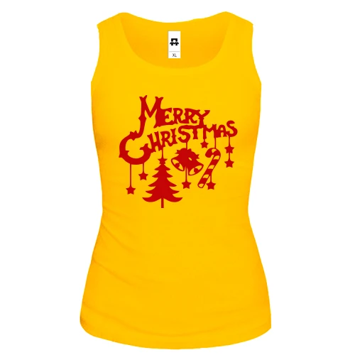 Жіноча майка з написом "Merry Christmas"