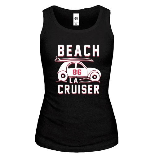 Женская майка, черный, Beach Cruiser Авто