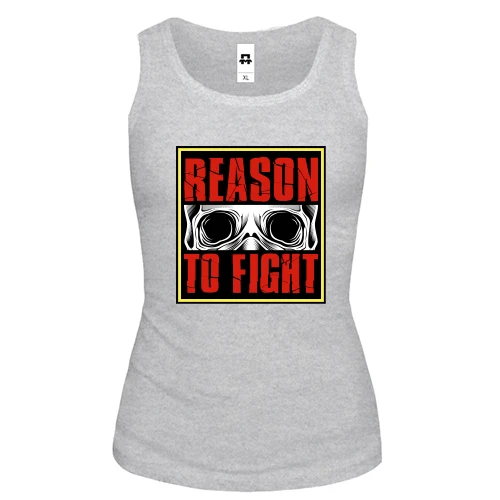 Женская майка Reason to fight Череп