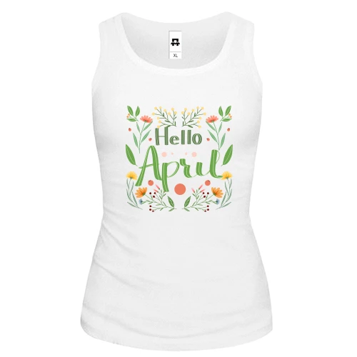 Женская майка Hello April Апрель