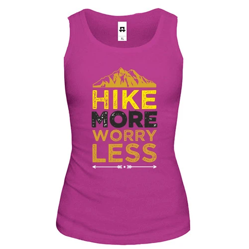 Женская майка Hike more worry less